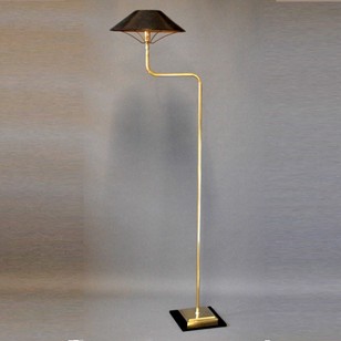 Bespoke made, iconic 90's brass floor lamp